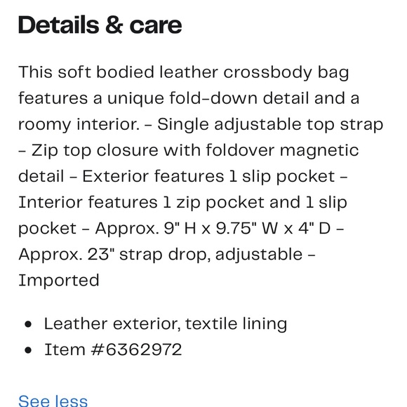 EUC Black Vince Camuto Kenzy Leather Crossbody Bag w/dust bag & card - Picture 6 of 16